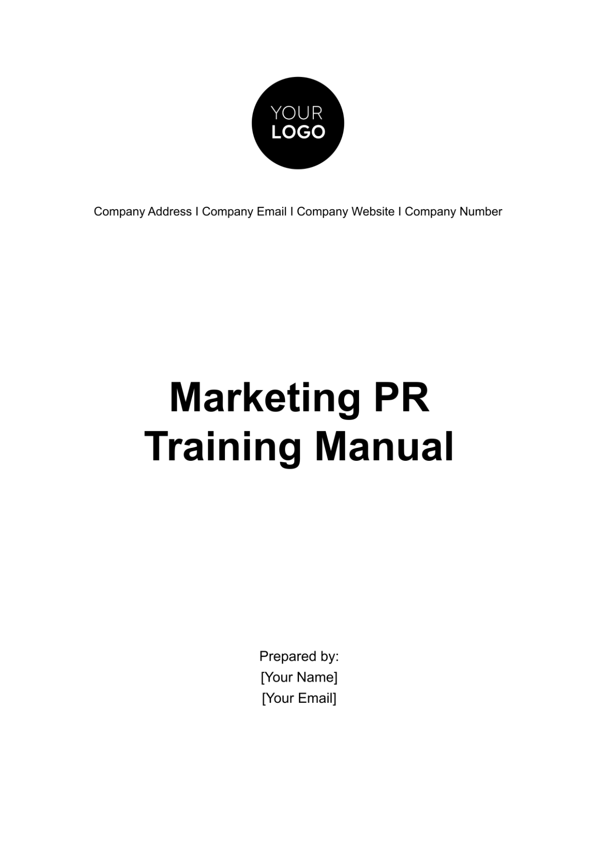 Marketing PR Training Manual Template - Edit Online & Download