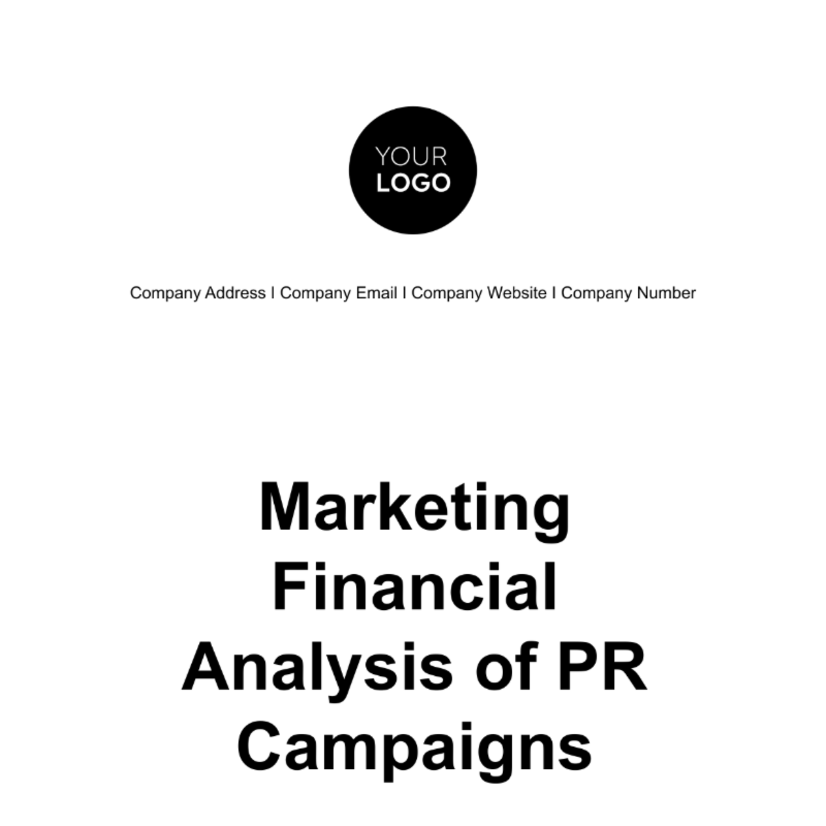Marketing Financial Analysis of PR Campaigns Template