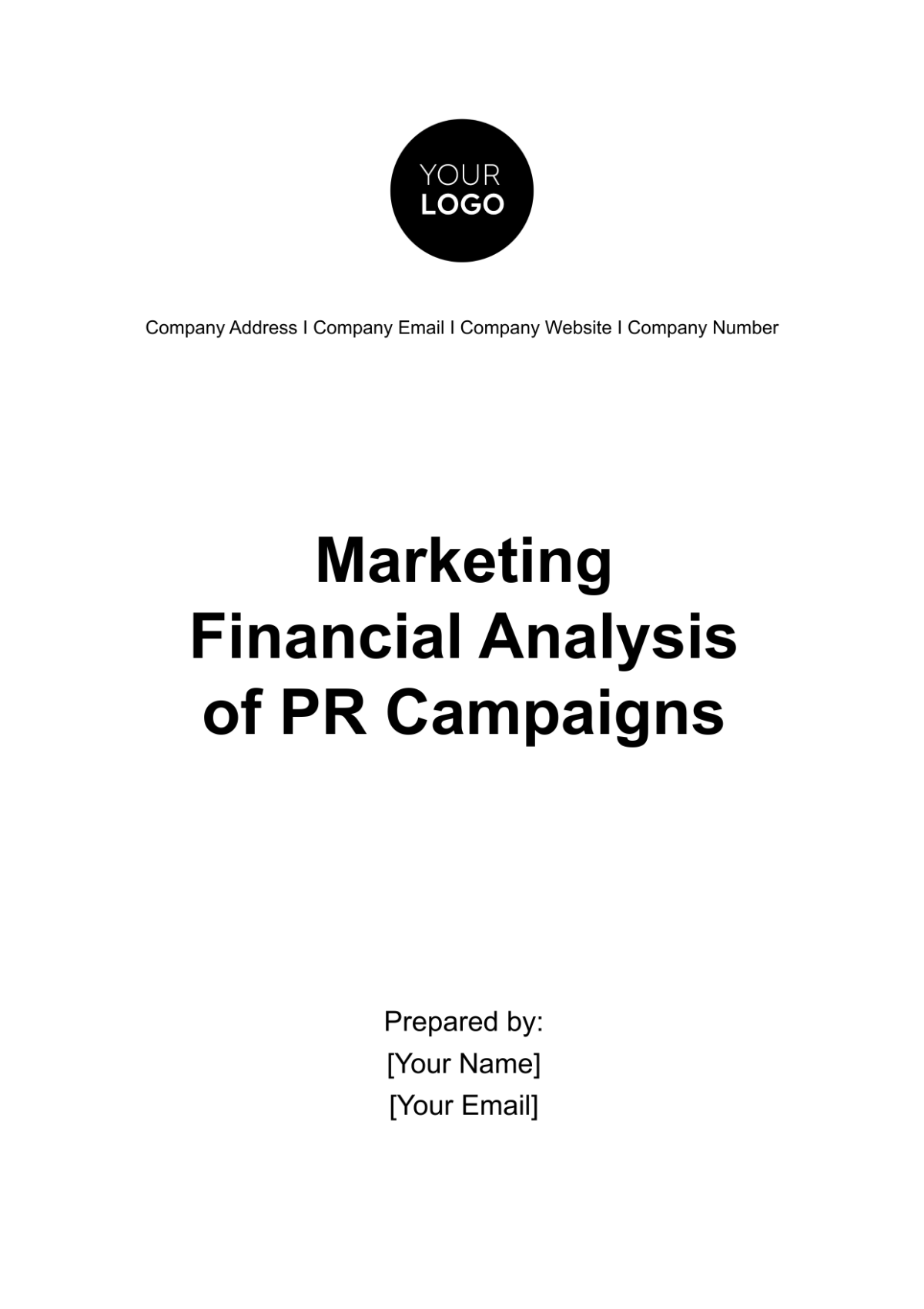 Marketing Financial Analysis of PR Campaigns Template