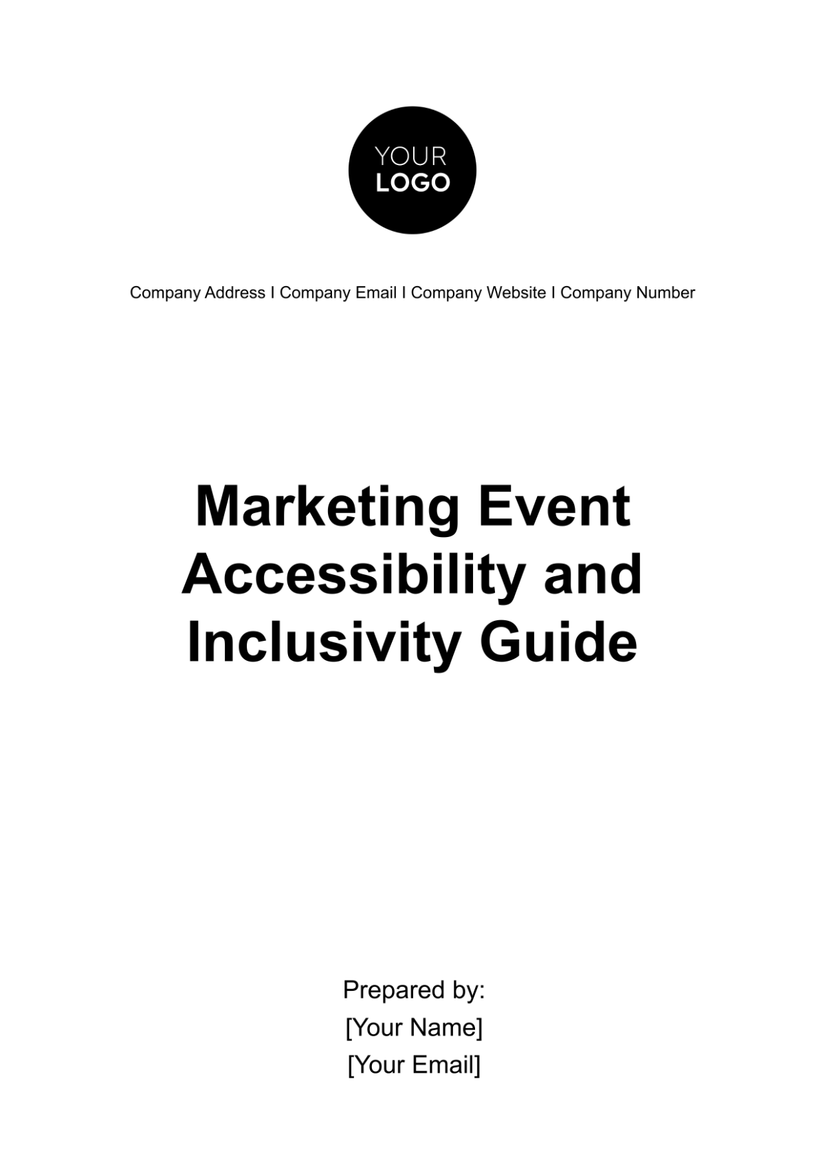 Free Marketing Event Accessibility and Inclusivity Guide Template