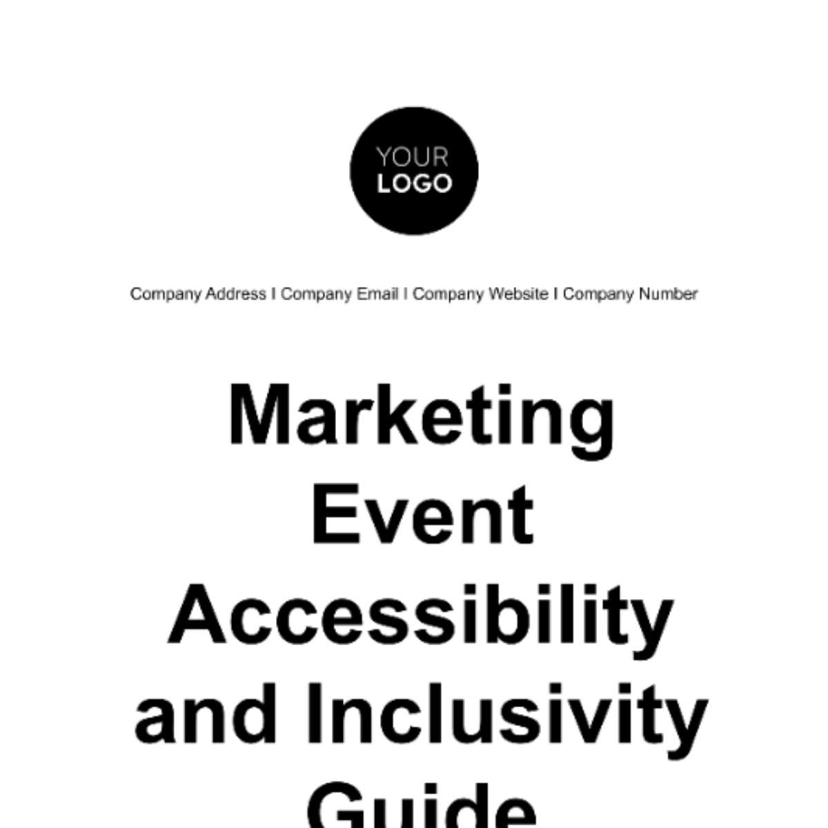 Marketing Event Accessibility and Inclusivity Guide Template
