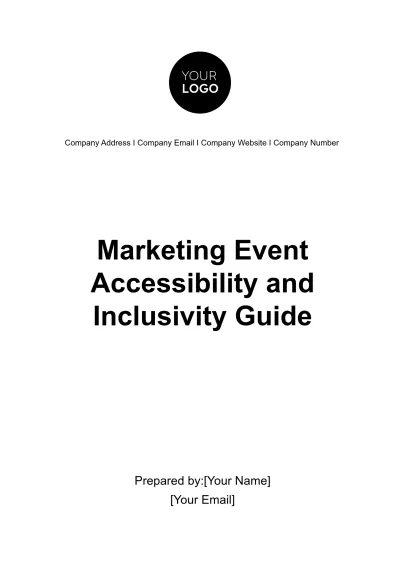 Free Marketing Event Accessibility and Inclusivity Guide Template to Edit Online