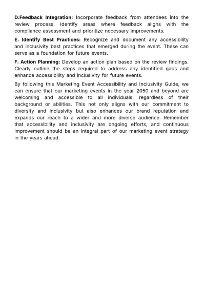 Free Marketing Event Accessibility and Inclusivity Guide Template to Edit Online