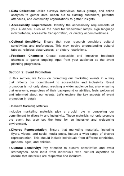 Free Marketing Event Accessibility and Inclusivity Guide Template to Edit Online