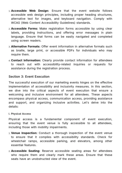 Free Marketing Event Accessibility and Inclusivity Guide Template to Edit Online