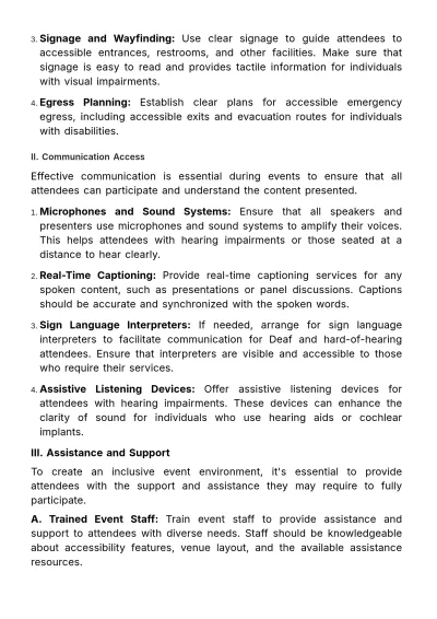 Free Marketing Event Accessibility and Inclusivity Guide Template to Edit Online