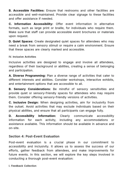 Free Marketing Event Accessibility and Inclusivity Guide Template to Edit Online
