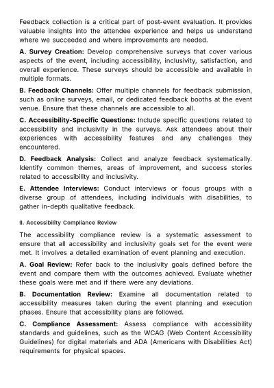 Free Marketing Event Accessibility and Inclusivity Guide Template to Edit Online