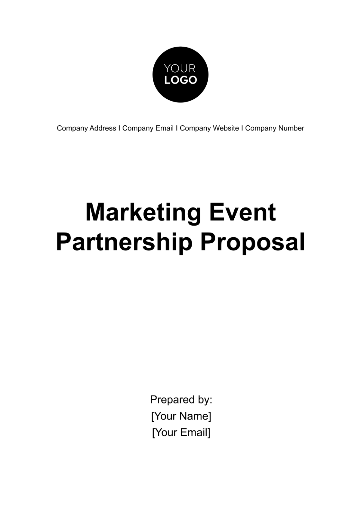 Free Marketing Event Partnership Proposal Template