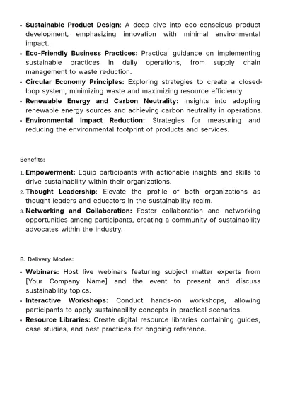 Free Marketing Event Partnership Proposal Template to Edit Online