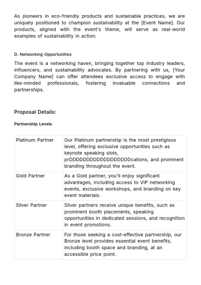 Free Marketing Event Partnership Proposal Template to Edit Online