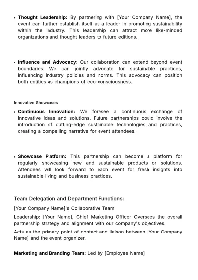 Free Marketing Event Partnership Proposal Template to Edit Online