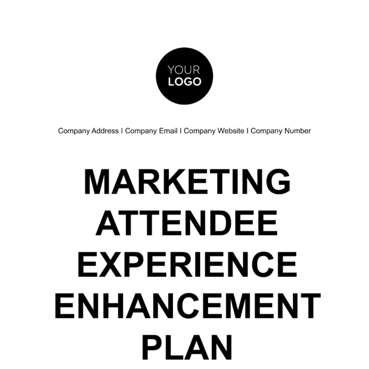 Marketing Attendee Experience Enhancement Plan Template