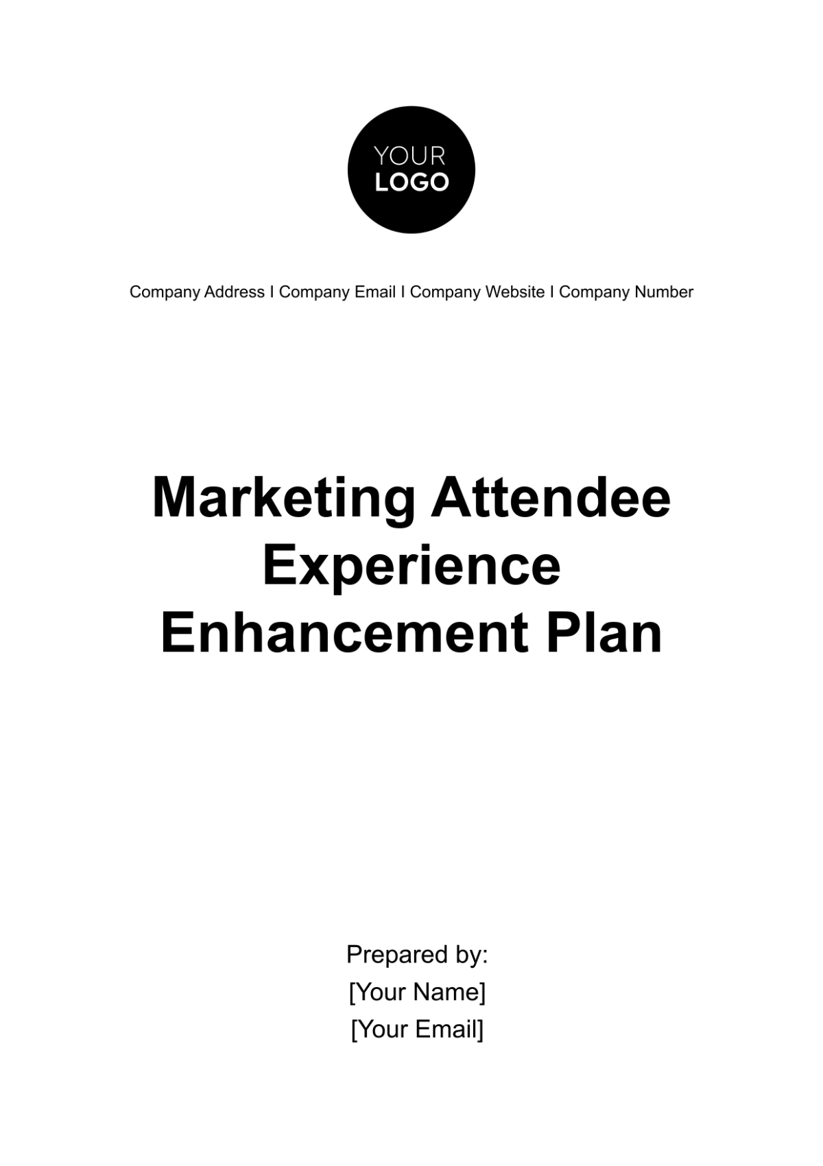 Free Marketing Attendee Experience Enhancement Plan Template