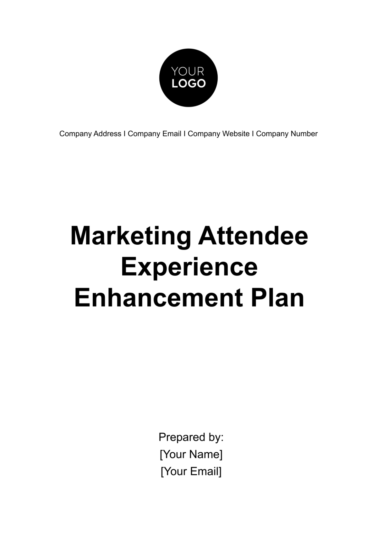 Marketing Attendee Experience Enhancement Plan Template - Edit Online & Download