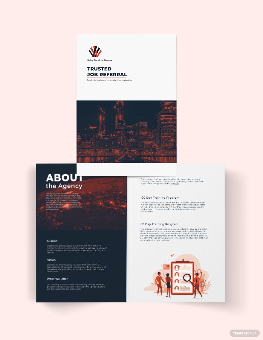 Corporate Company Profile Bi-Fold Brochure Template