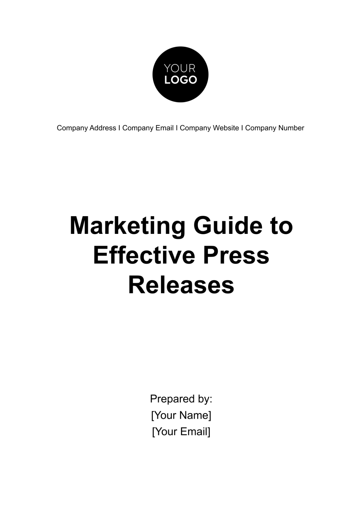 Marketing Guide to Effective Press Releases Template - Edit Online & Download