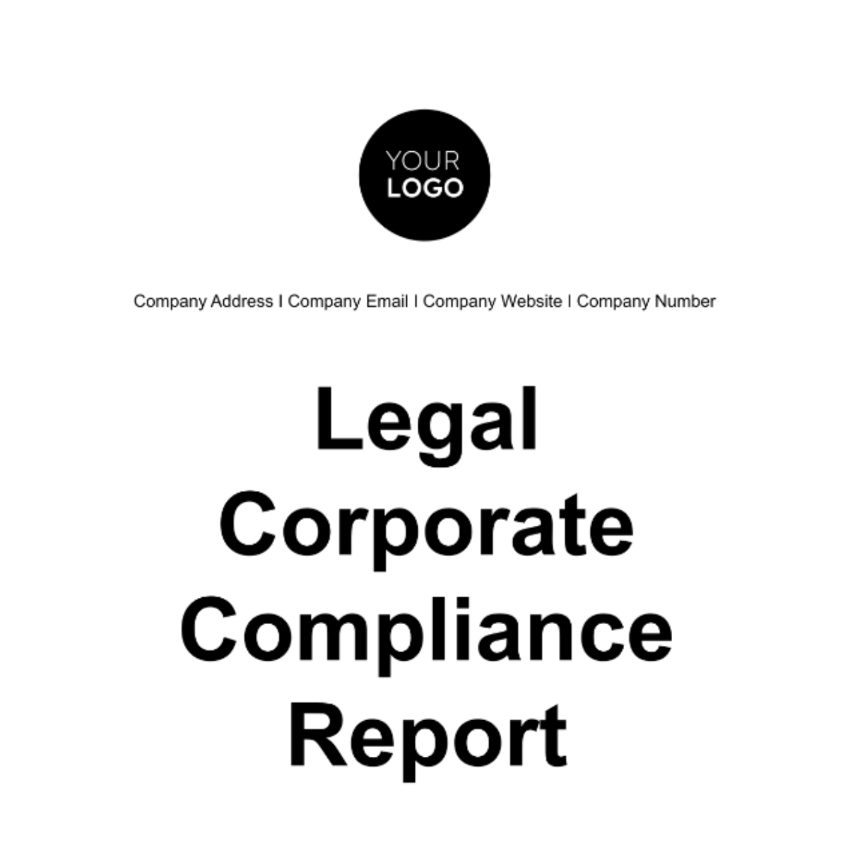 Legal Corporate Compliance Report Template