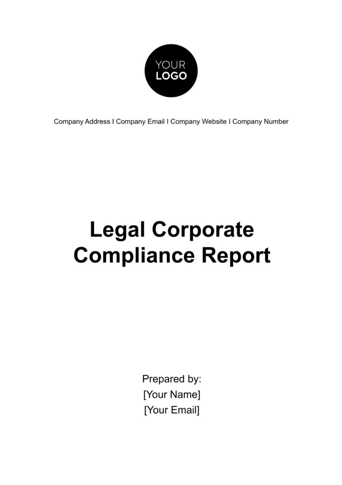 Legal Corporate Compliance Report Template - Edit Online & Download