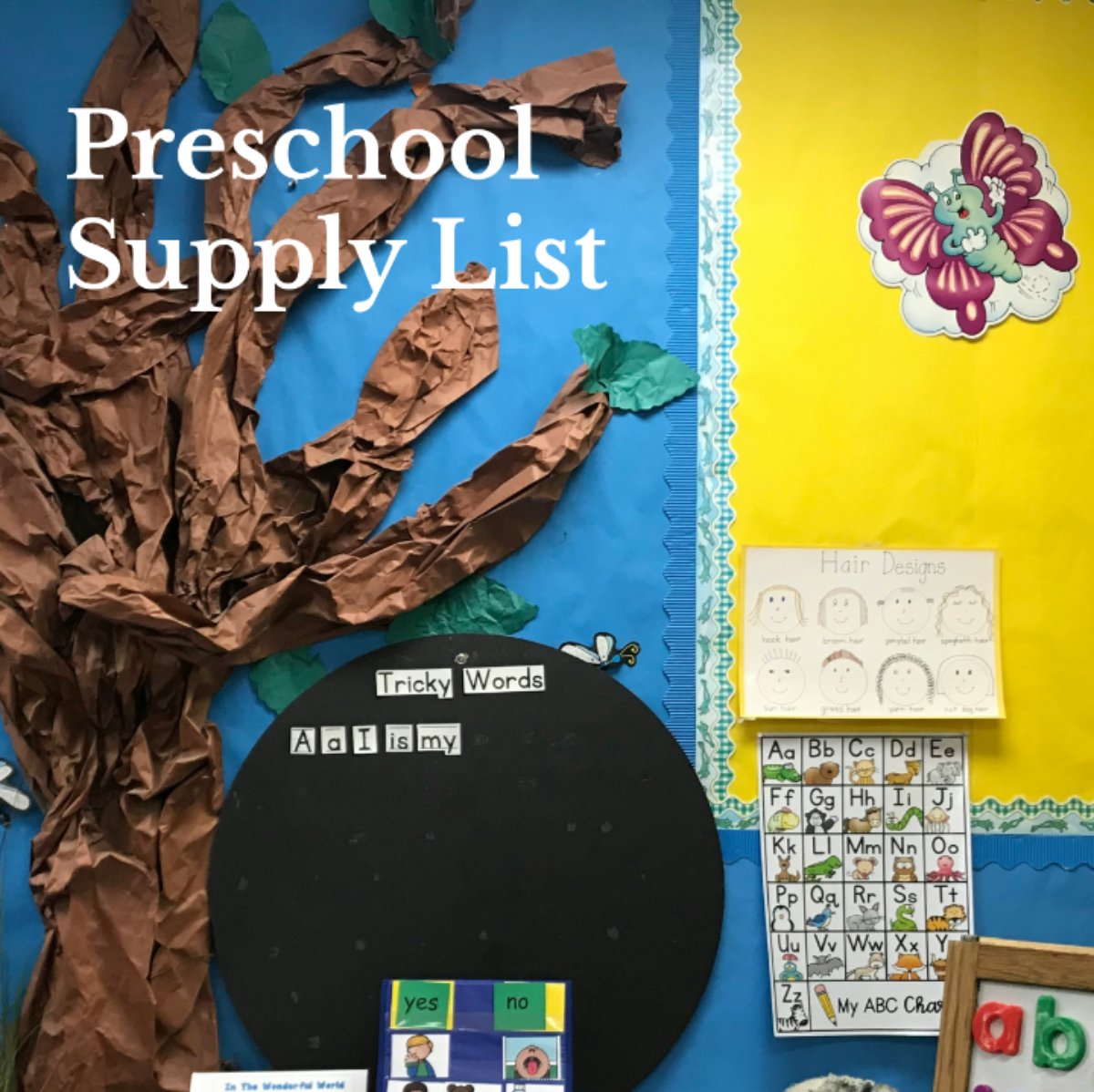 Preschool Supply List Template