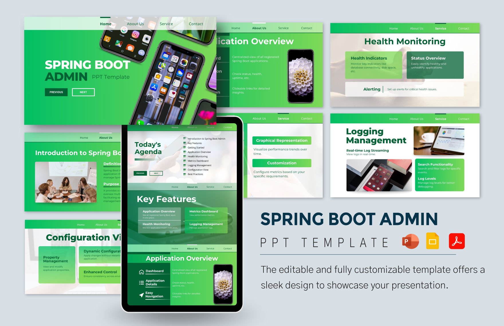 Spring Boot Admin PPT Template