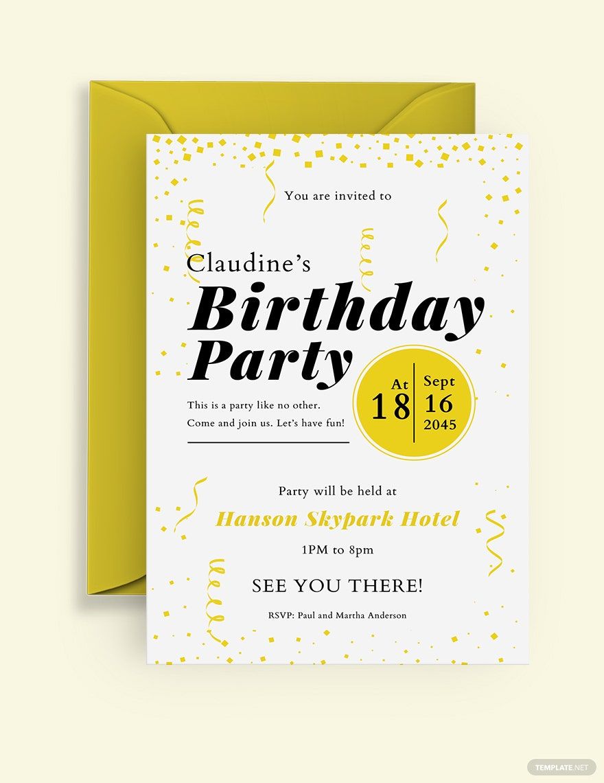 Black and Gold Party Invitation Template