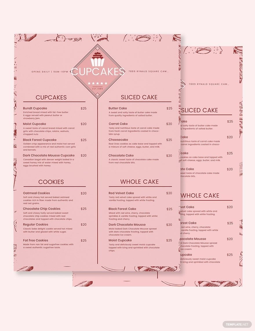 cupcake-bakery-menu