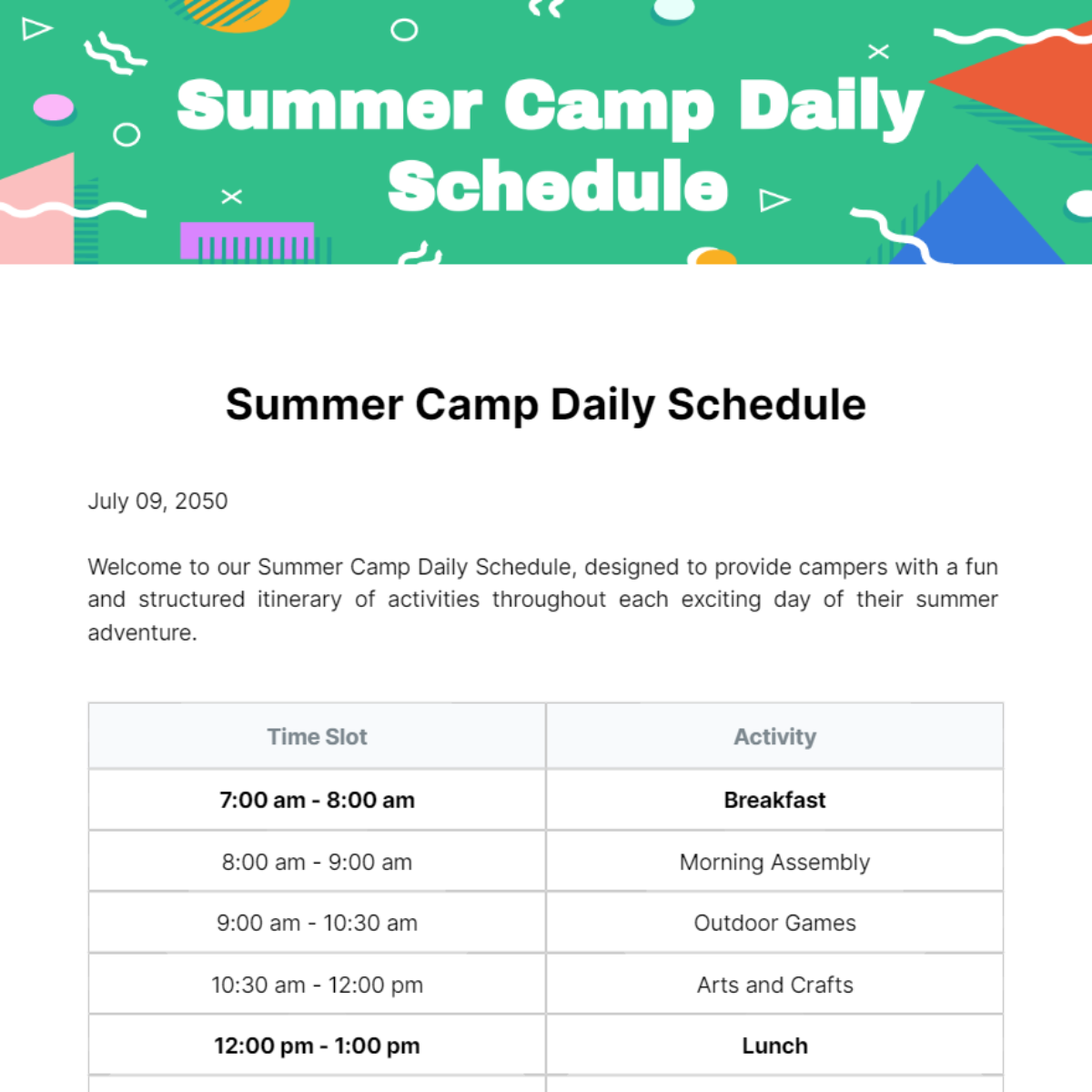 Free Kids Summer Camp Templates To Edit Online Free Kids Summer Camp Templates To Edit Online