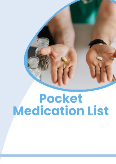 Free Pocket Medication List Template to Edit Online