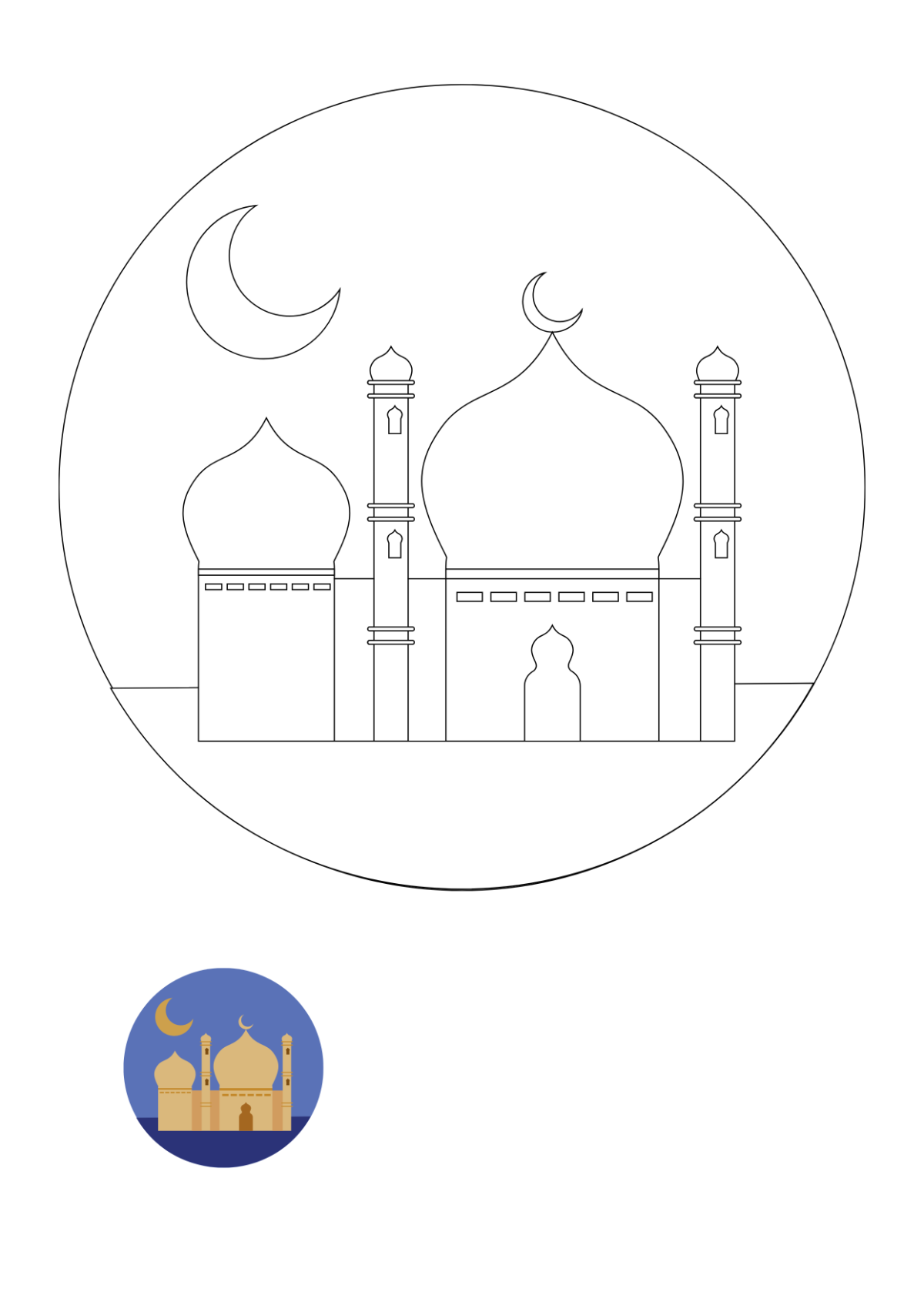 Ramadan Coloring Pages Template