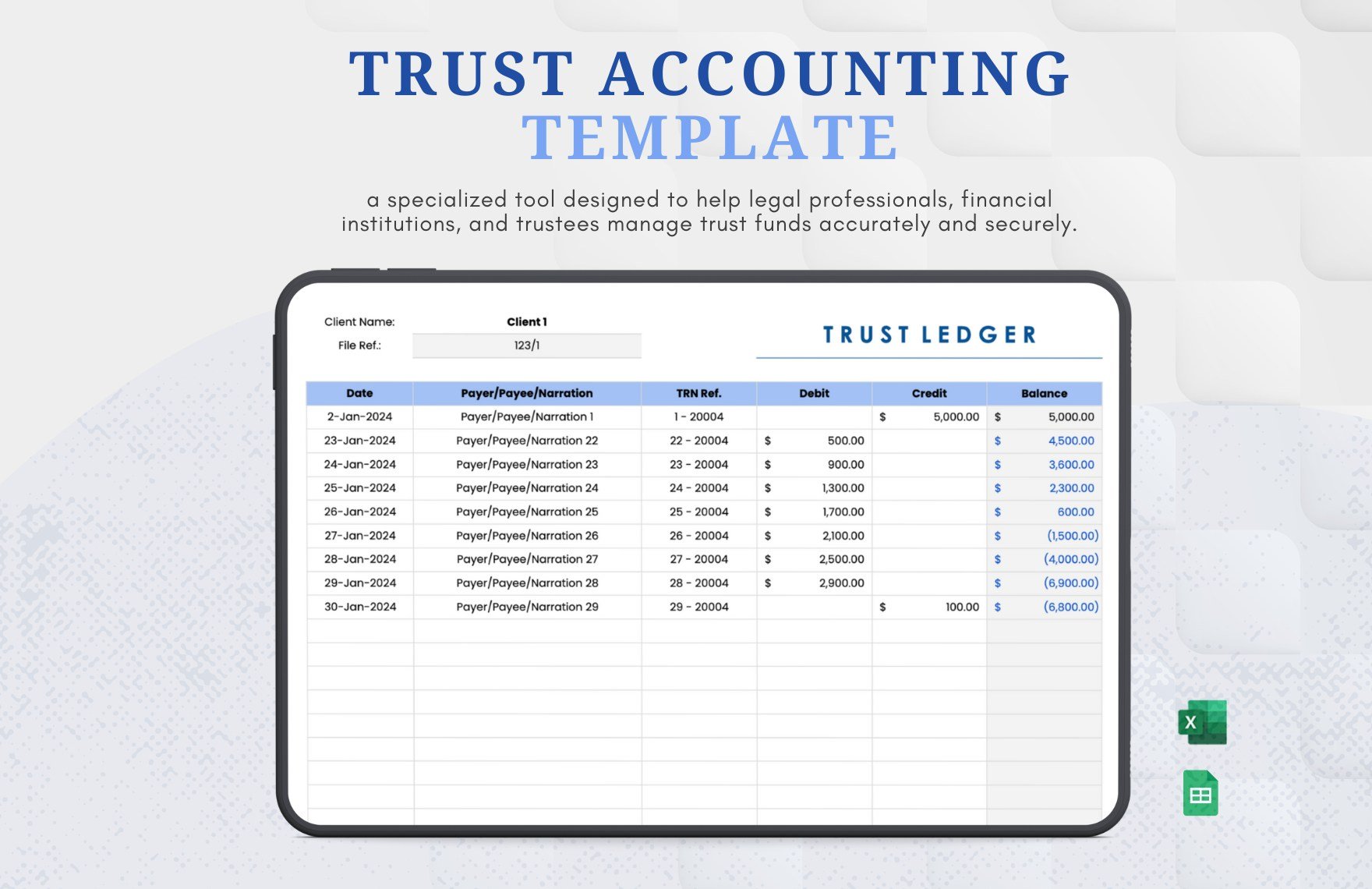 Free Trust Accounting Template