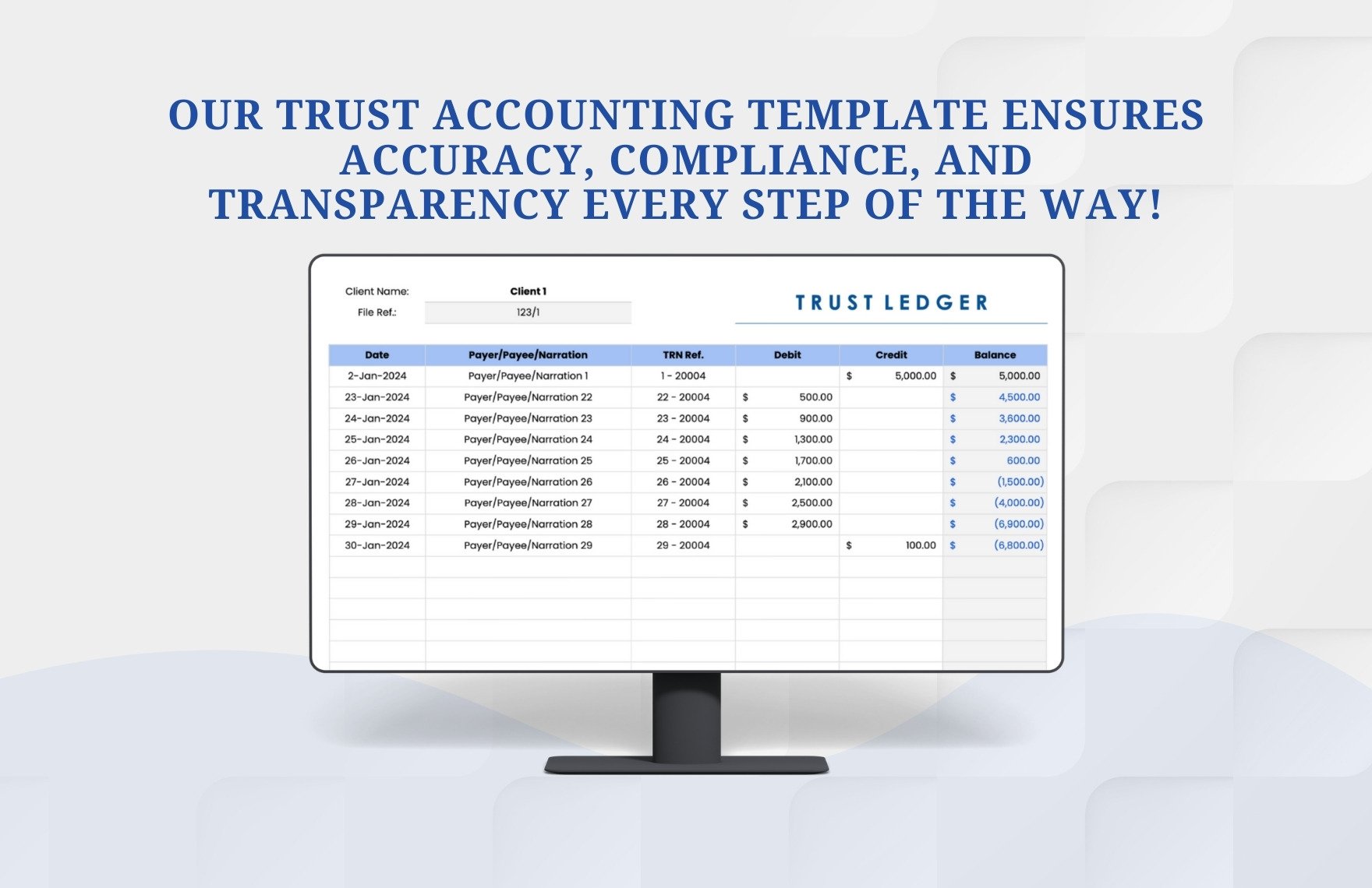 Trust Accounting Template