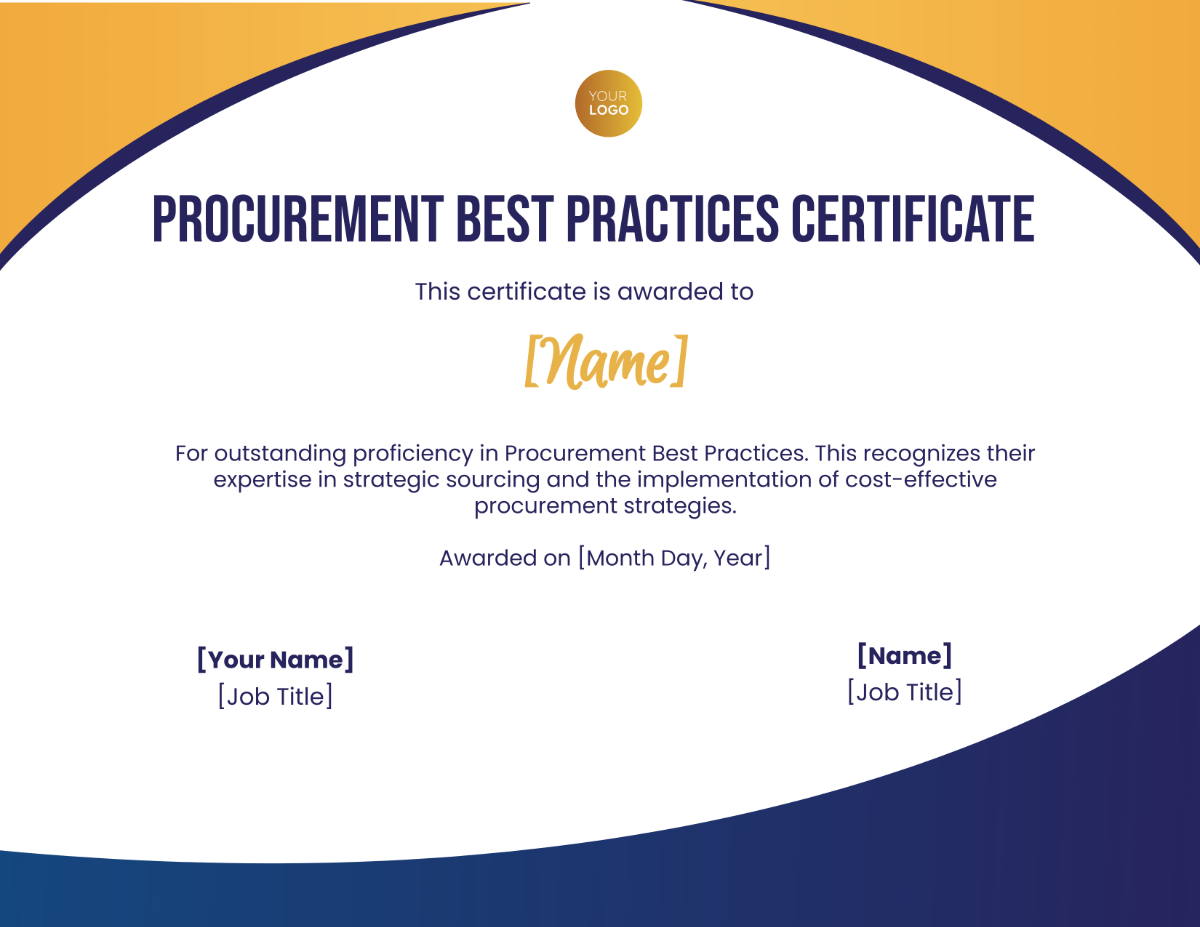 Procurement Best Practices Certificate