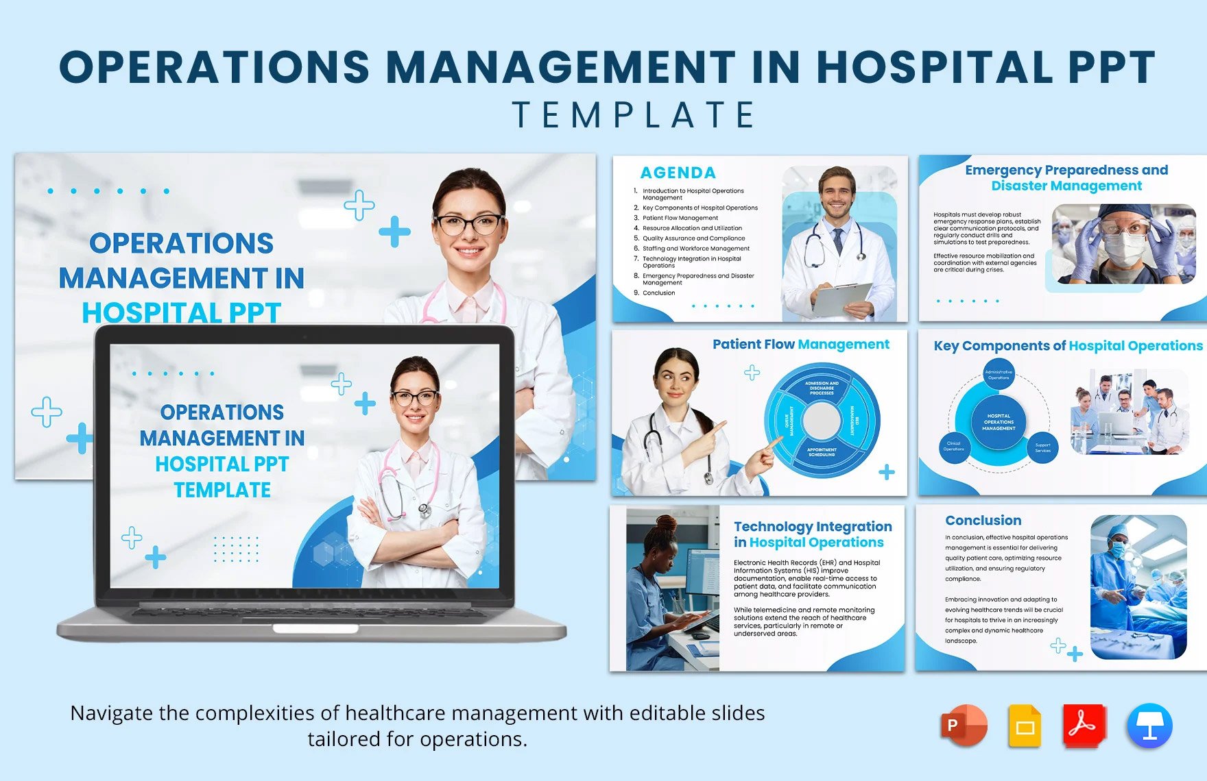 Operations Management in Hospital PPT Template