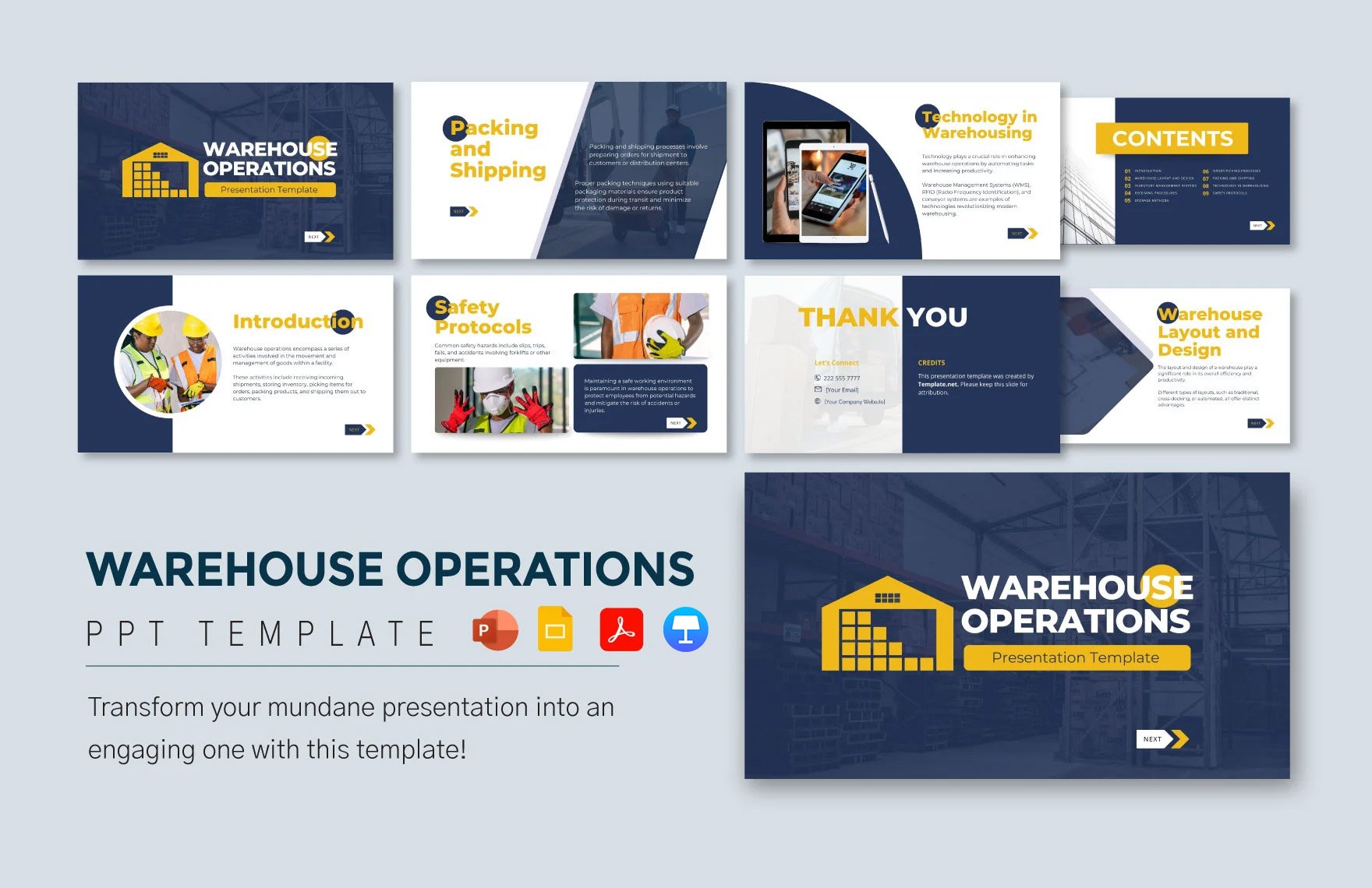 Warehouse Operations PPT Template