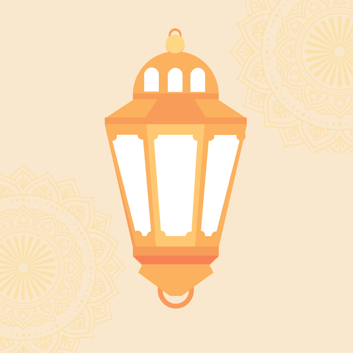 Ramadan Arabic Lantern Template