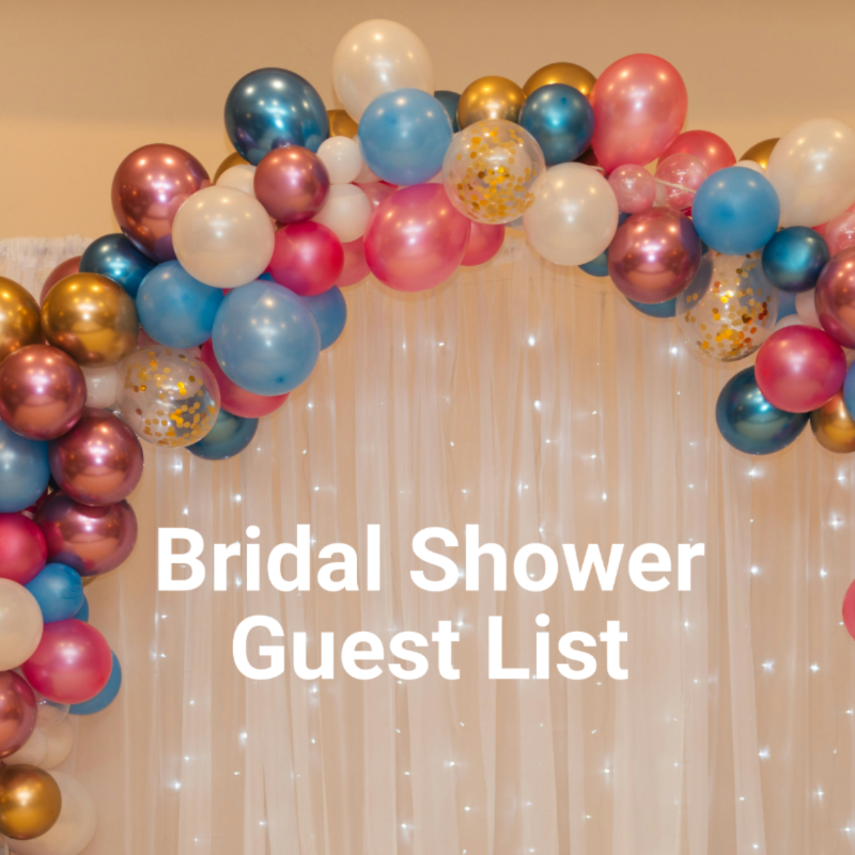 Bridal Shower List Template
