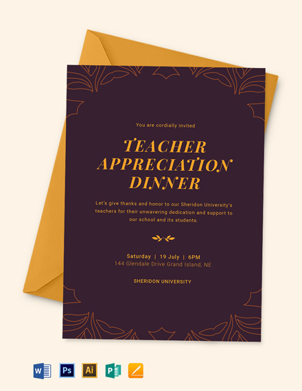 download appreciation dinner invitation templates word teacher appreciation invitation template