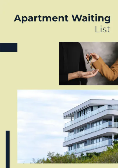 Free Apartment Waiting List Template to Edit Online
