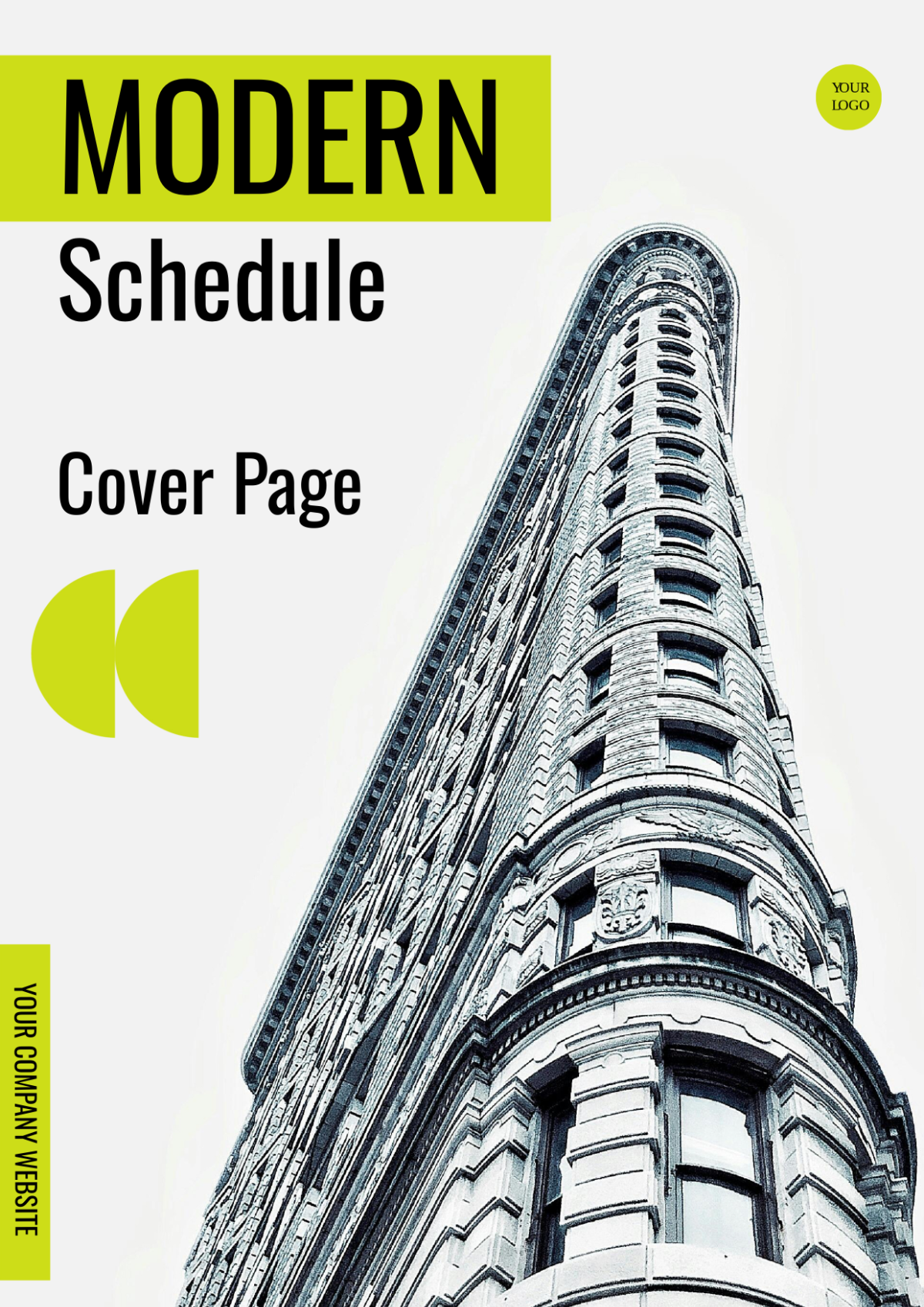 Modern Schedule Cover Page