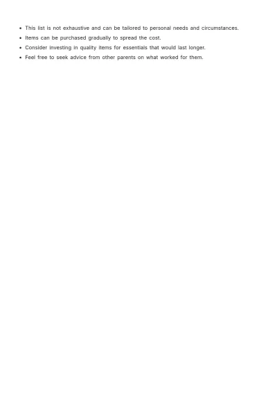 Free Baby List Template to Edit Online
