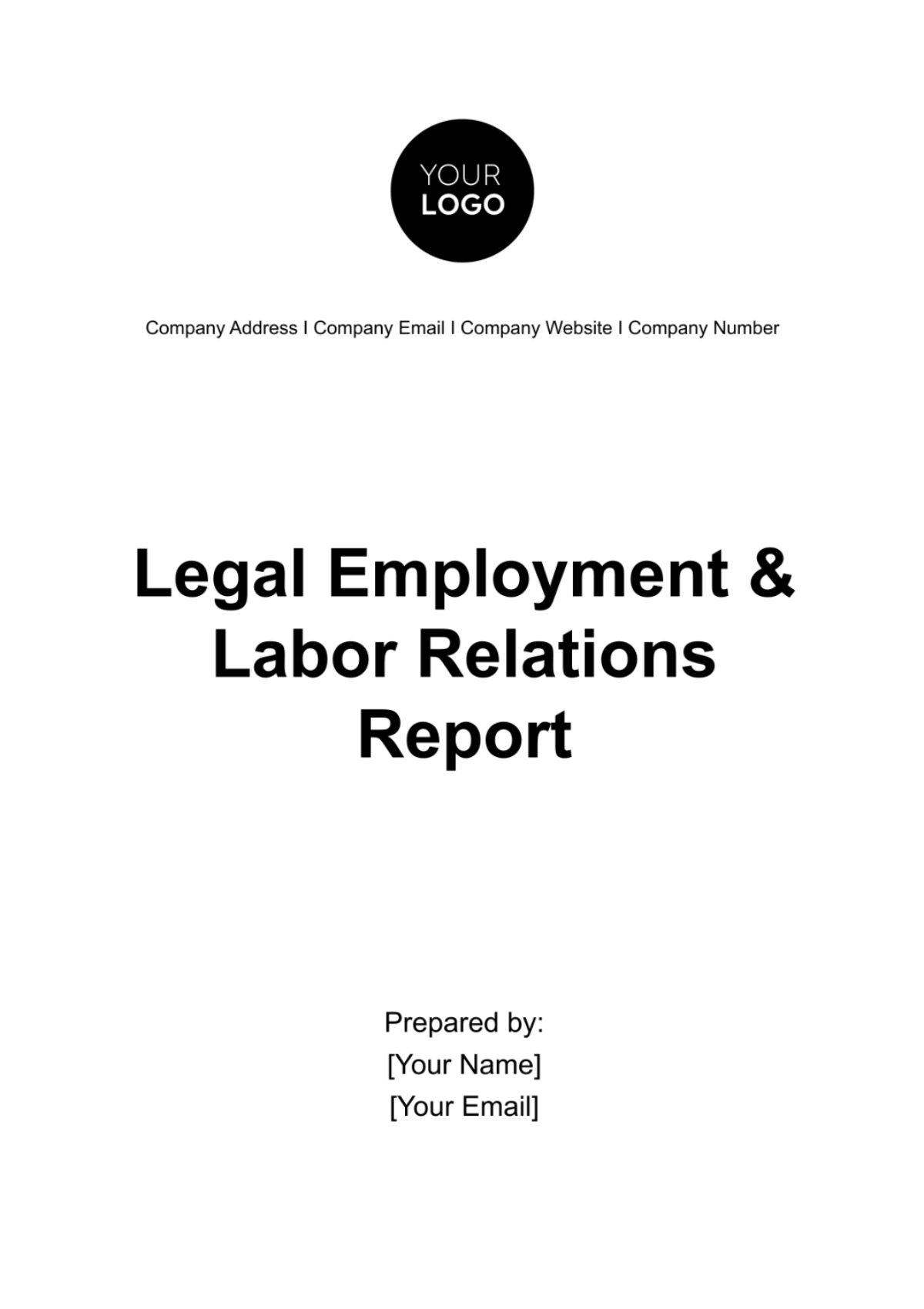 Free Legal Employment & Labor Relations Report Template