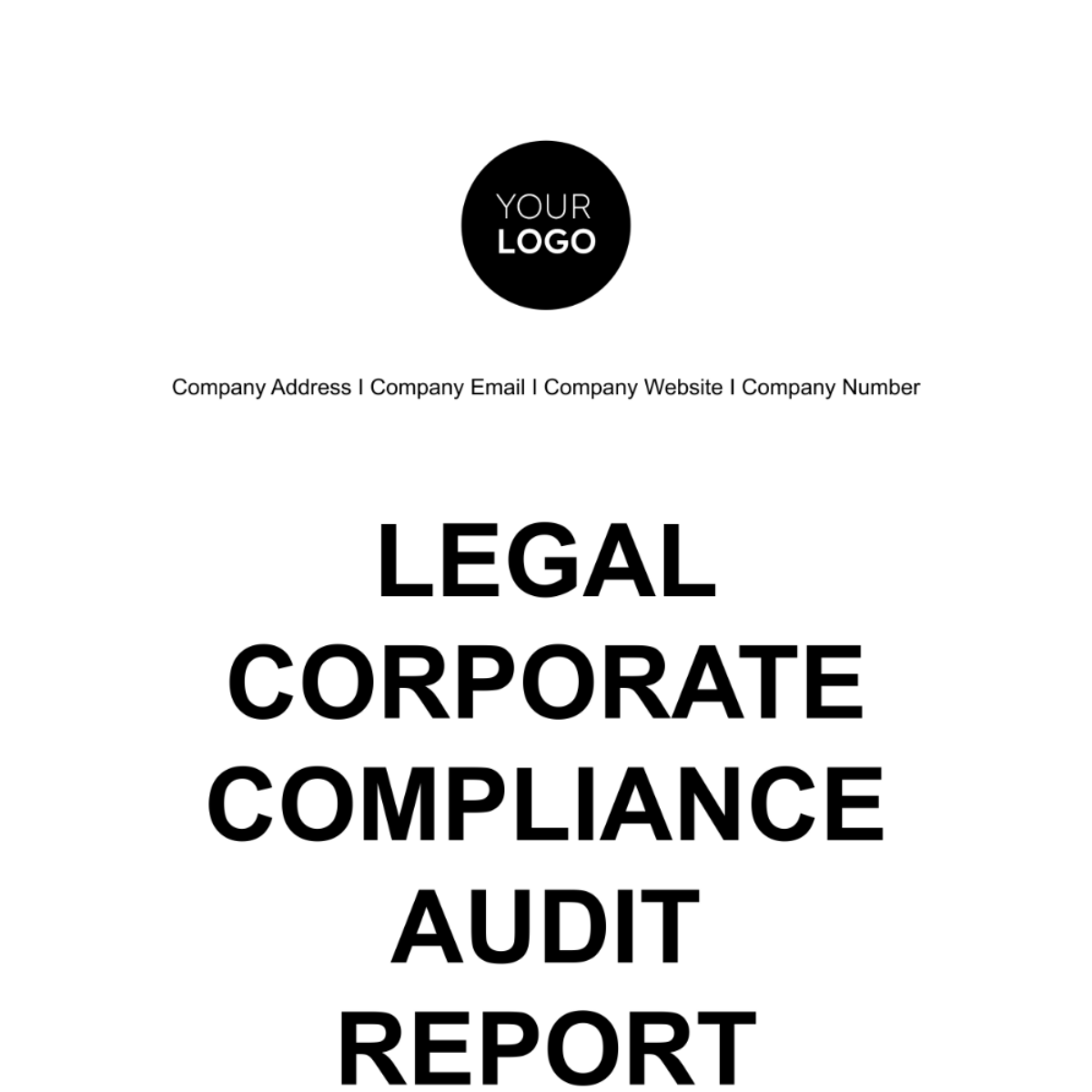 Legal Corporate Compliance Audit Report Template