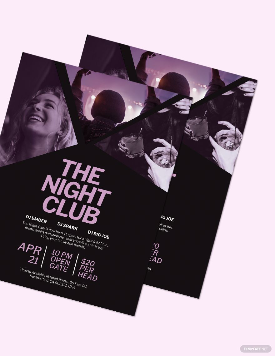 FH Nightclub Flyer Template in Word, Google Docs, Illustrator, PSD, Apple Pages, Publisher