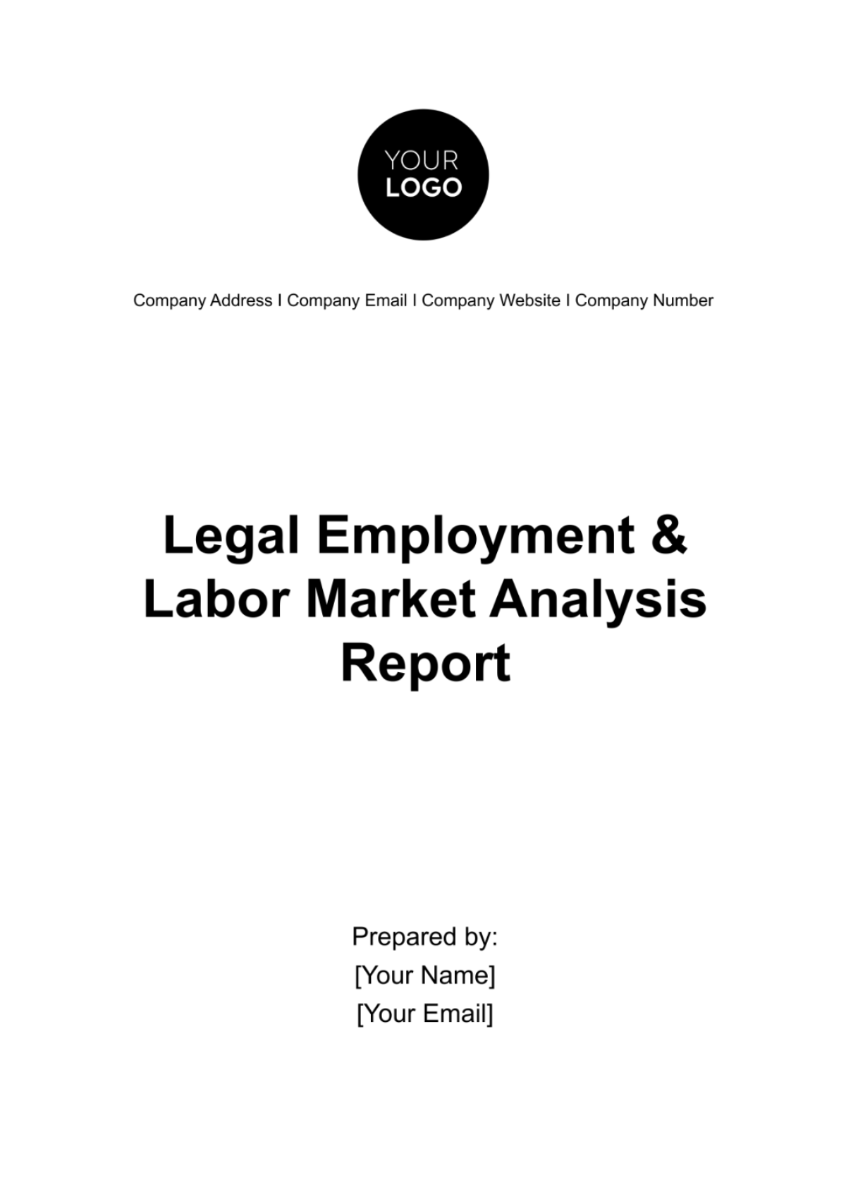 Legal Employment & Labor Market Analysis Report Template