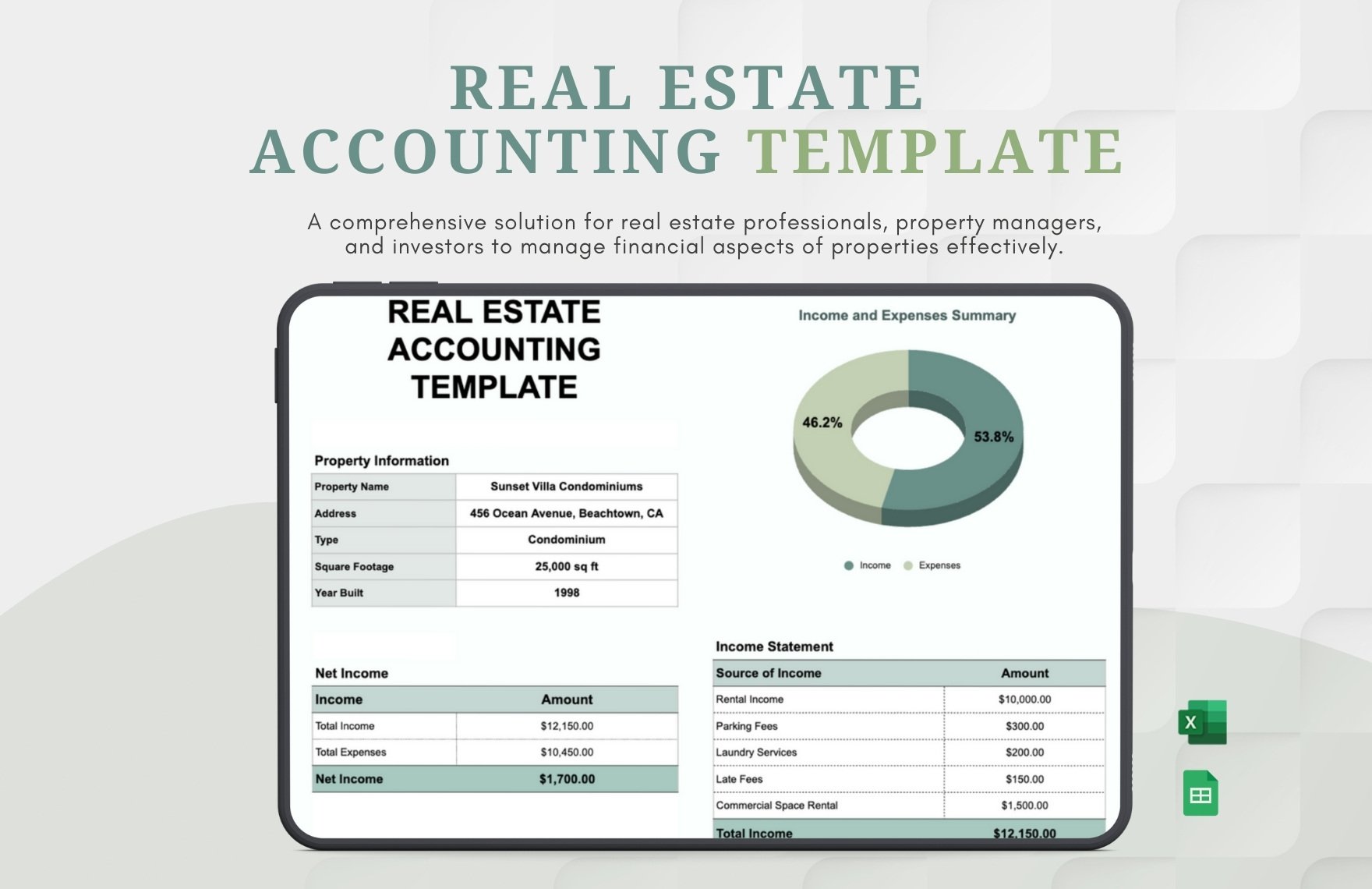 Real Estate Accounting Template