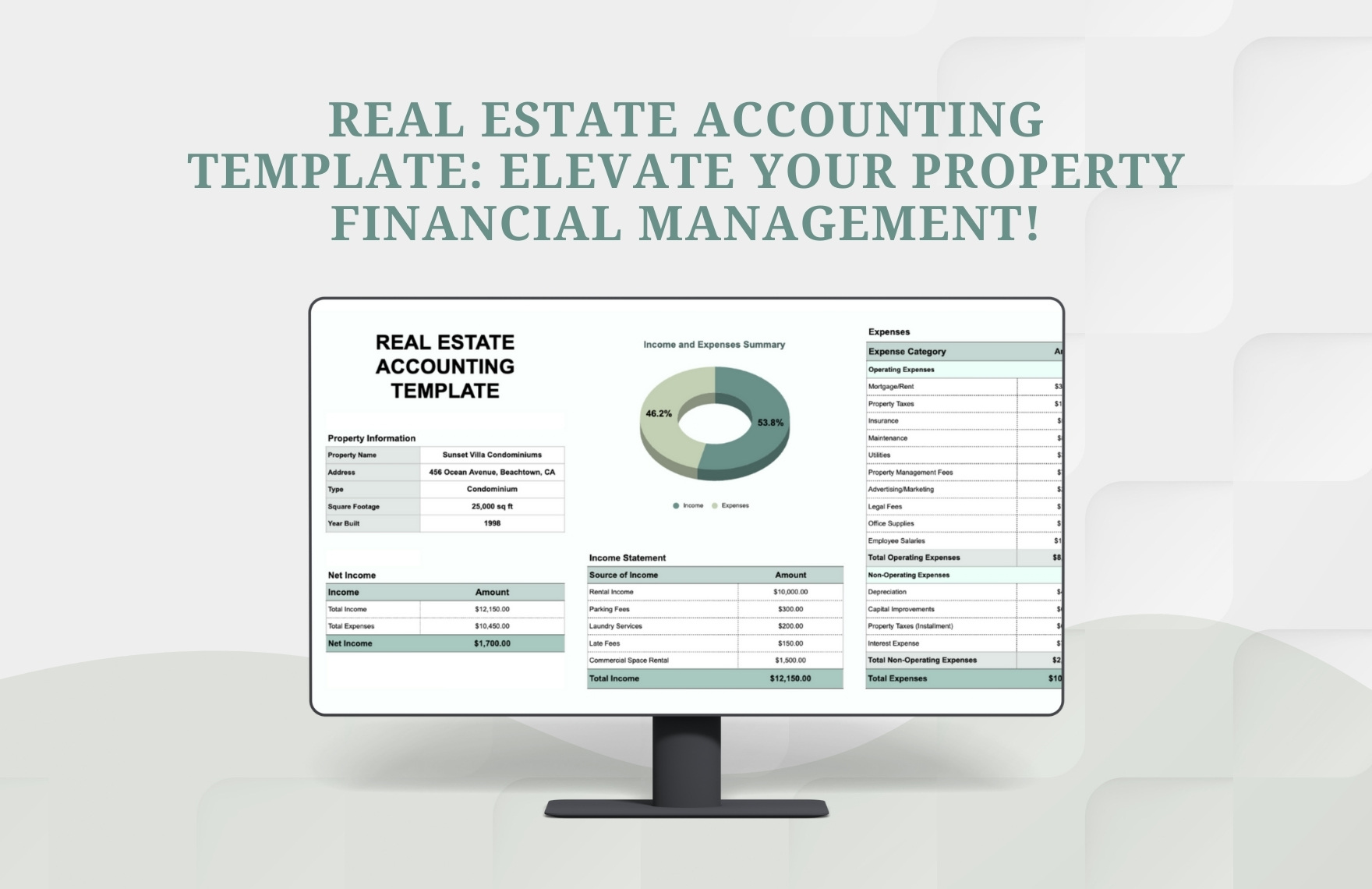Real Estate Accounting Template