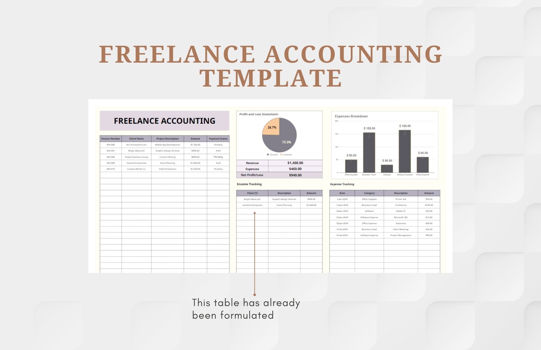 Freelance Accounting Template