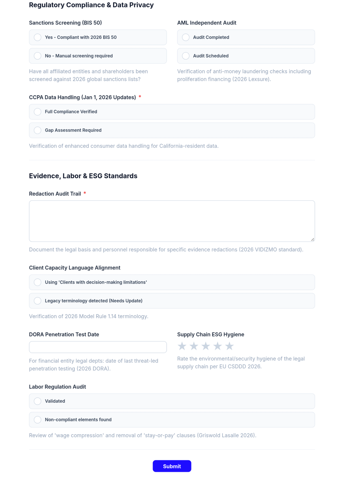 Free Legal Case Compliance Audit Form Template & AI Maker Free Legal Case Compliance Audit Form Template & AI Maker