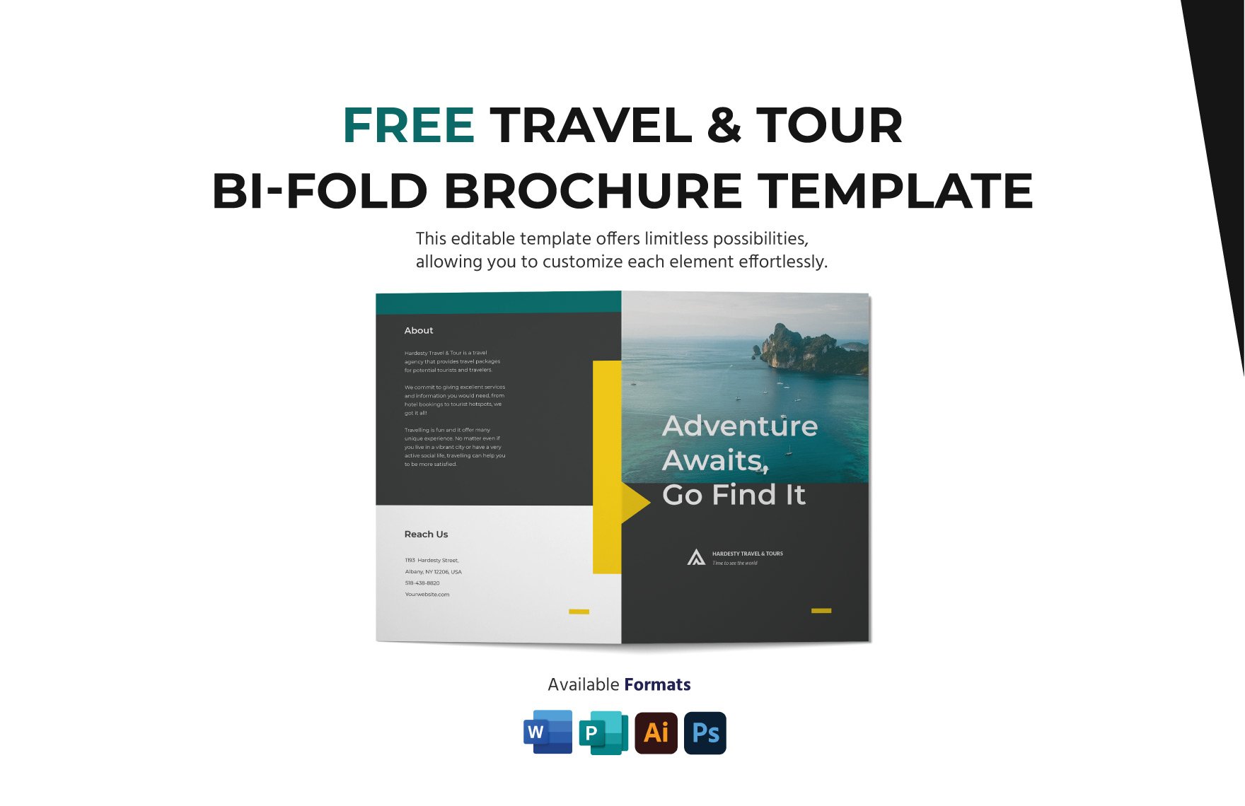 Travel & Tour Bi-Fold Brochure Template